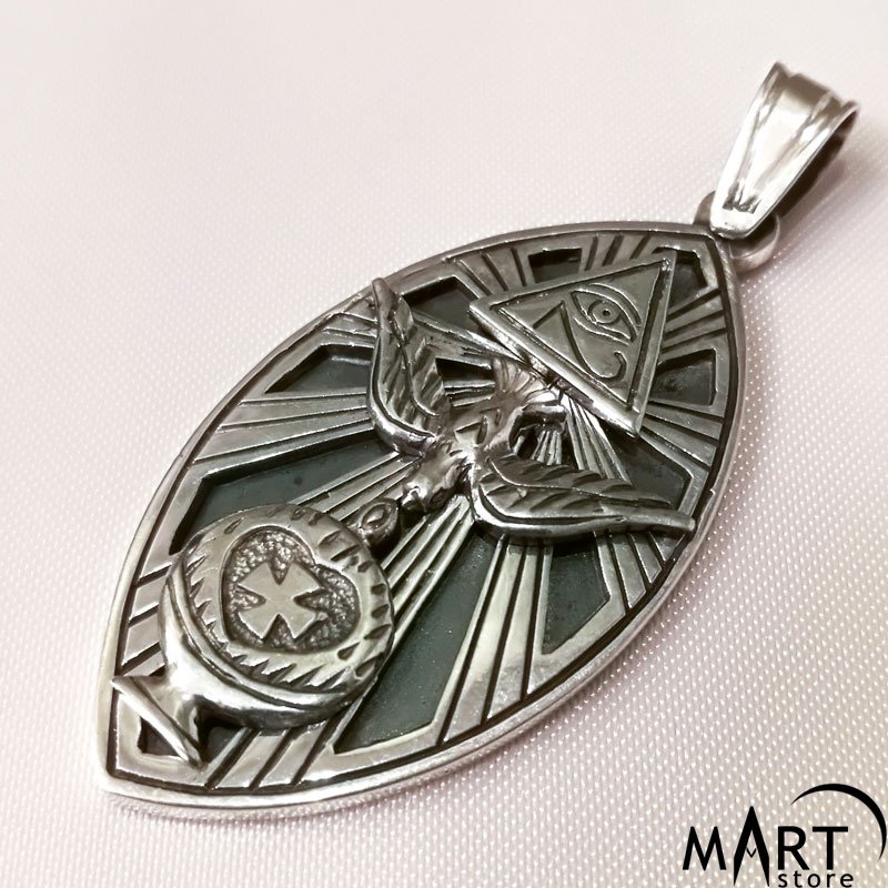 Occult Pendant Jewelry Aleister Crowley Kabbalah and Thelema symbol